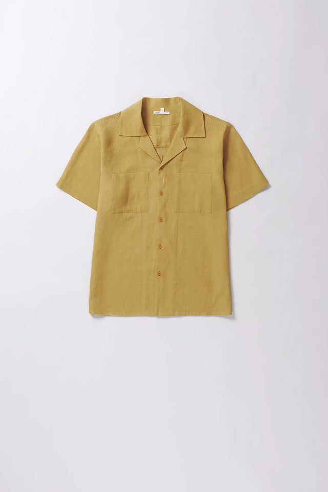 Ochre Yellow Camp Shirt