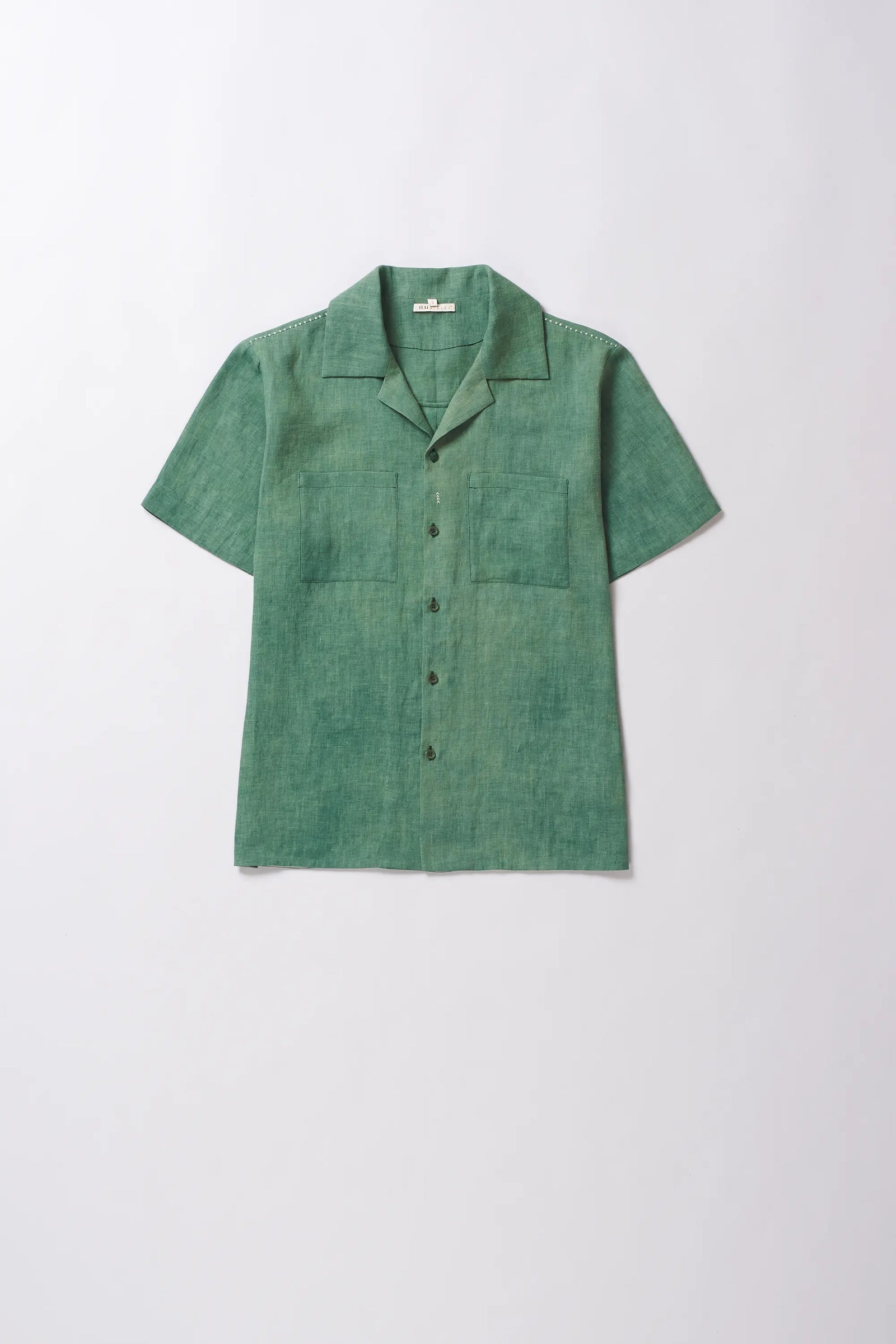 Turf Green Relaxed Linen Shirt
