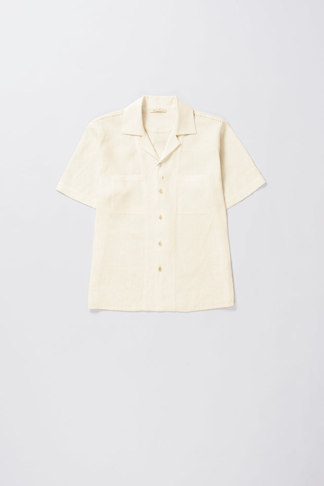 Linen Camp Collar Shirt