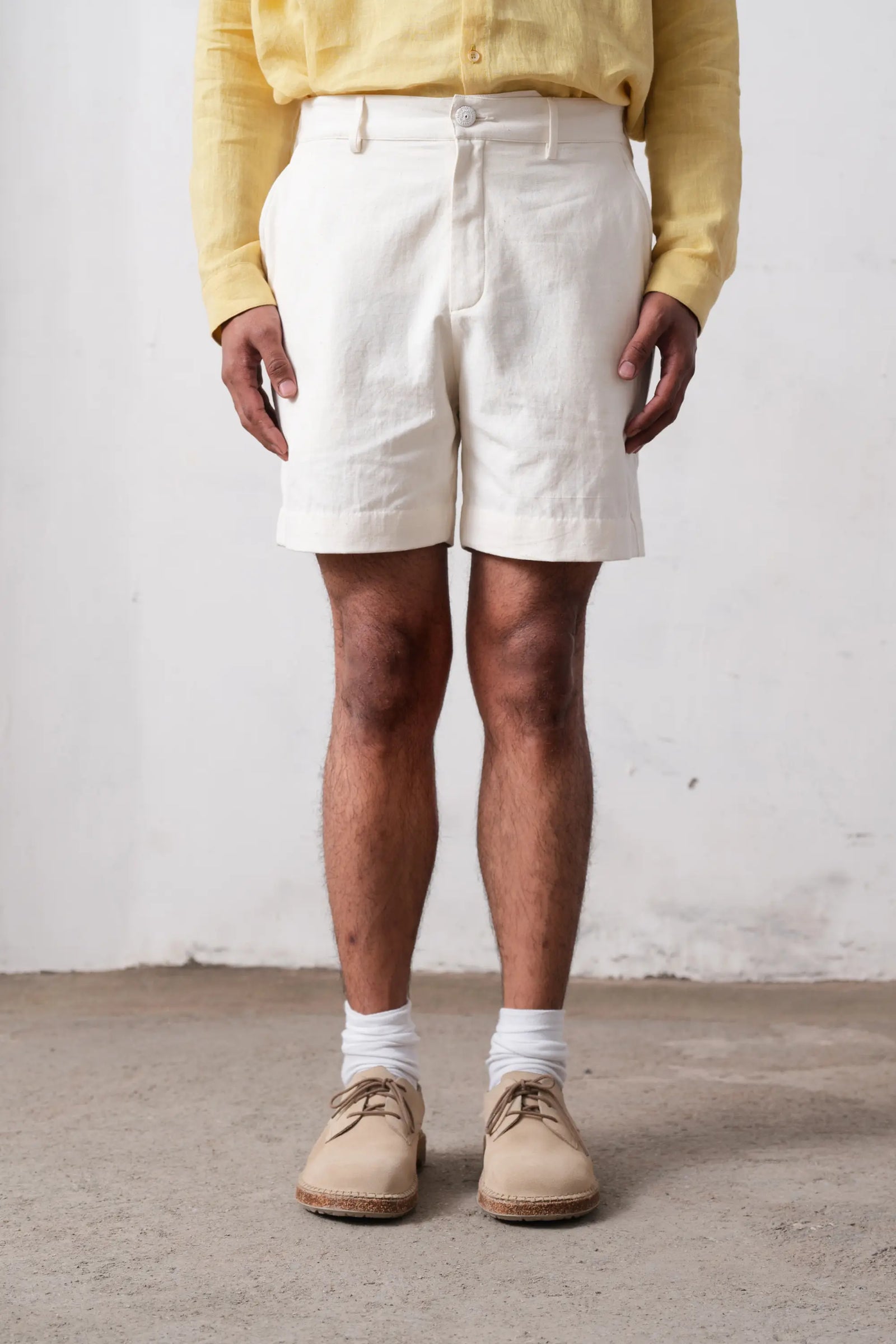 Ecru Regular Shorts