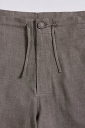Ash Grey Drawstring Cotton Pant