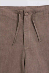 Tree Trunk Relaxed Pants With Drawstring