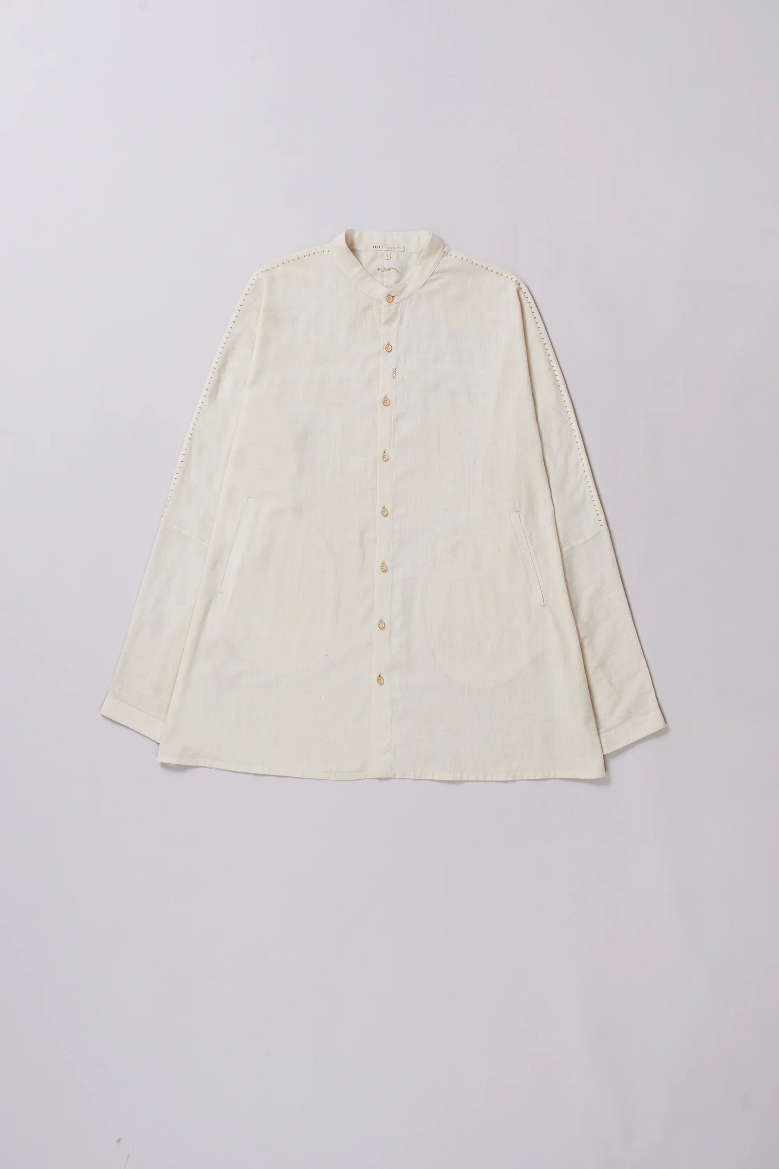 Kimono Full Sleeve Ecru Shirt