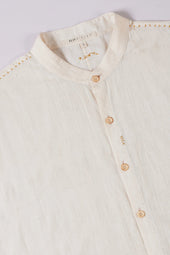 Kimono Full Sleeve Ecru Shirt