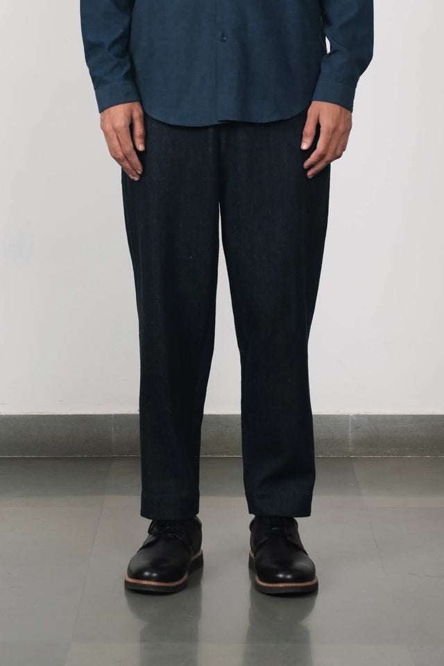 Midnight Indigo Mid Rise Denim Trousers