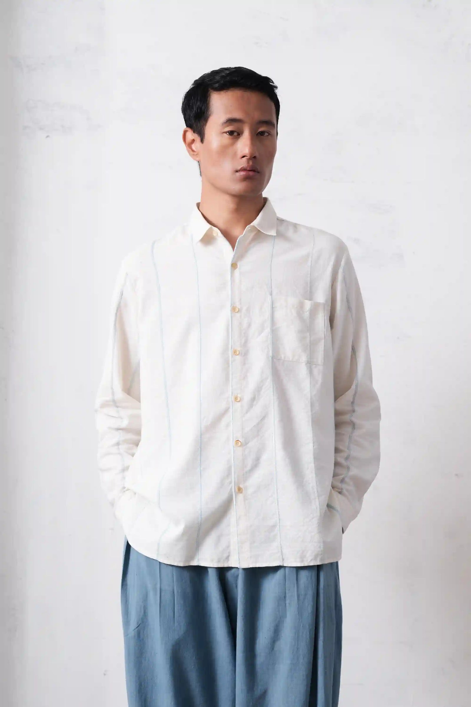 Ecru Lovers Relaxed Striped Shirt