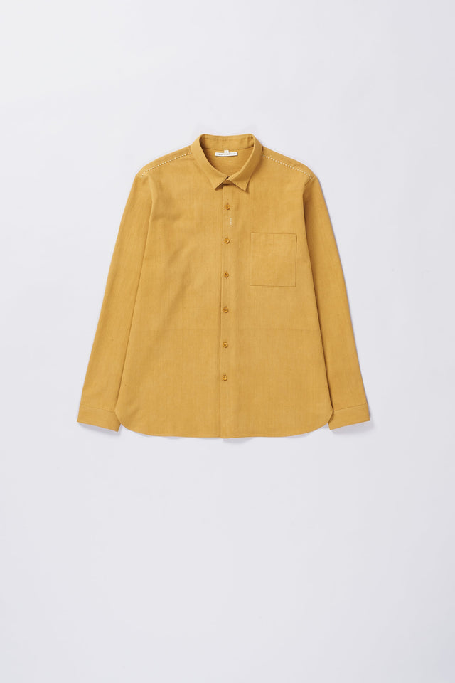 Yellow Cotton Unisex Shirt
