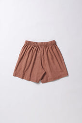 Rust Summer Shorts With Drawstring