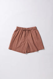 Rust Summer Shorts With Drawstring