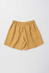 Linen Shorts In Yellow