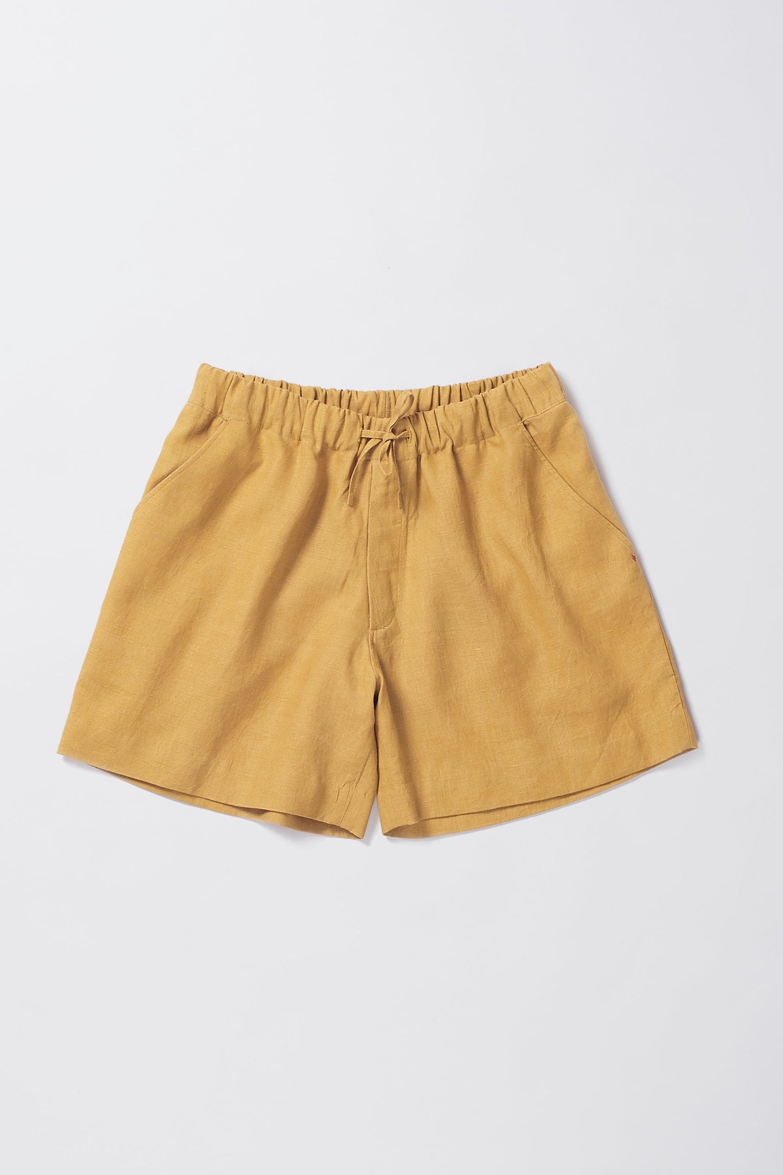 Linen Shorts In Yellow