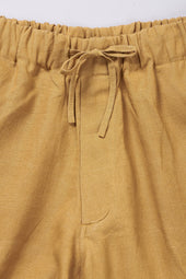 Linen Shorts In Yellow