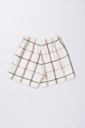 Cream Shorts In Cotton