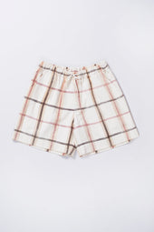 Cream Shorts In Cotton