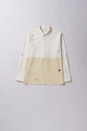 Ecru Embroidered Relaxed Shirt