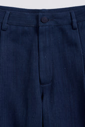 Denim Pleated Trousers