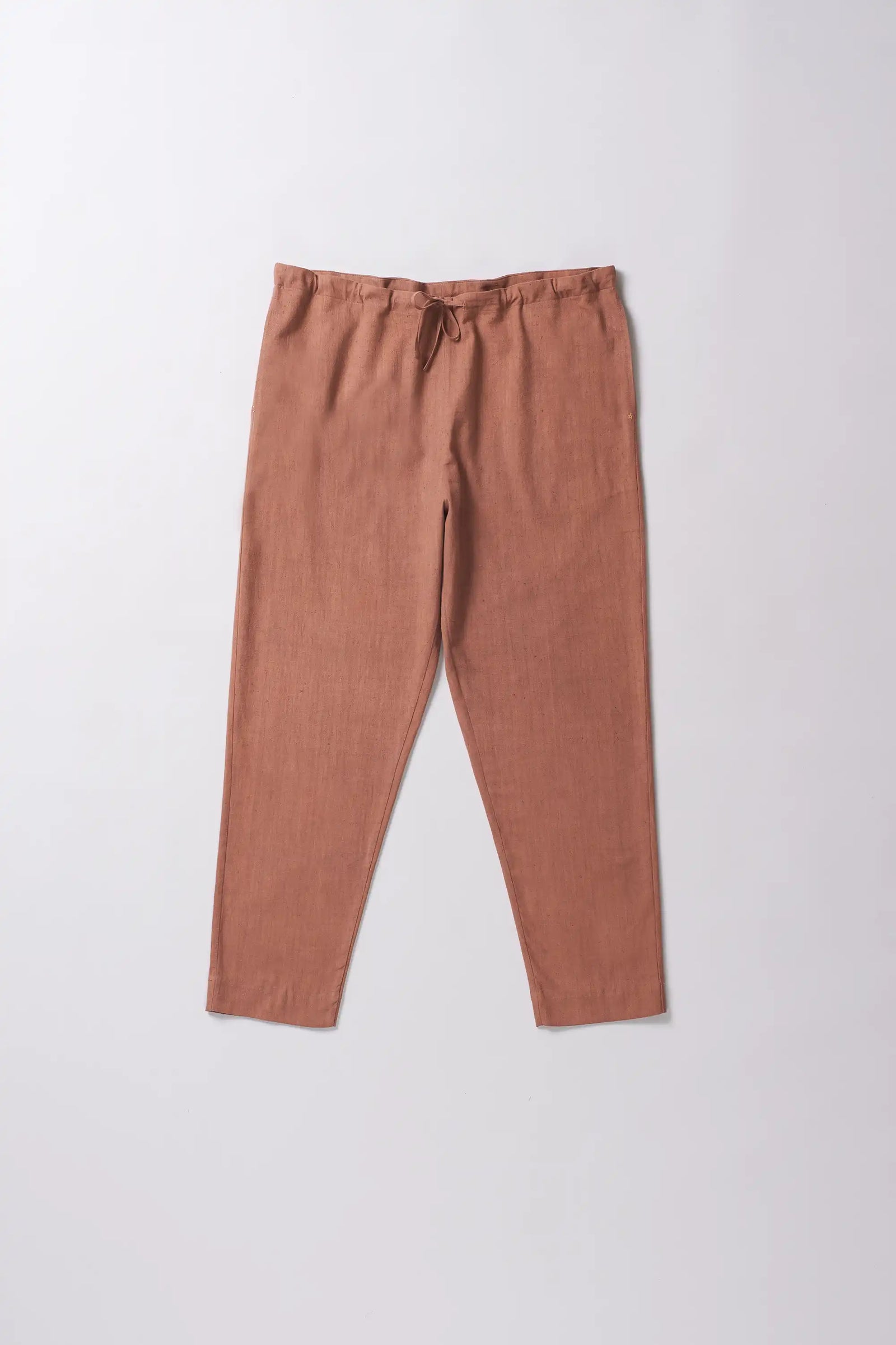 Rust Tapered Trouser With Drawstring