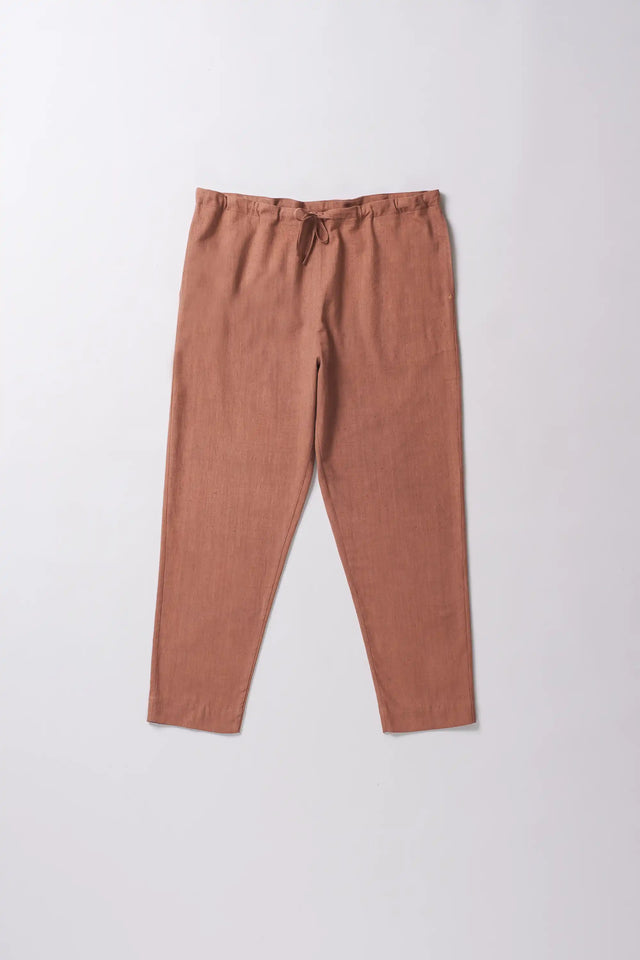 Orange Rust Tapered Trouser with Drawstring