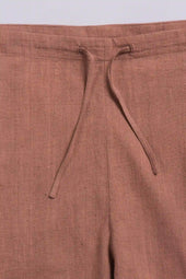 Rust Tapered Trouser With Drawstring