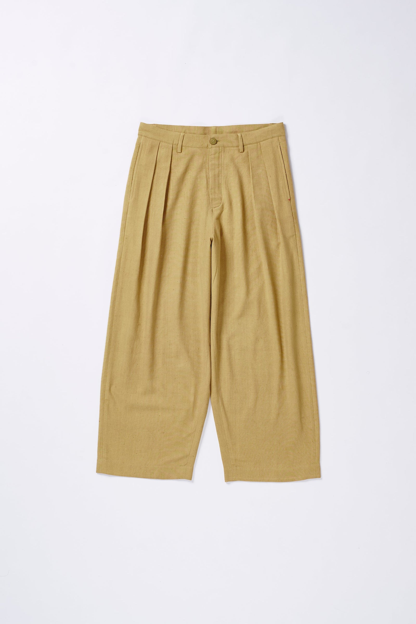 Flaxen Pleated Trousers