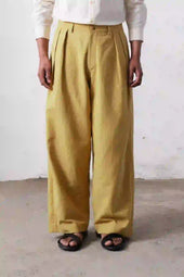 Ochre Wide Trousers