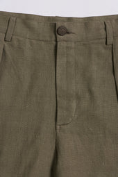 Cotton Pleated Trousers In