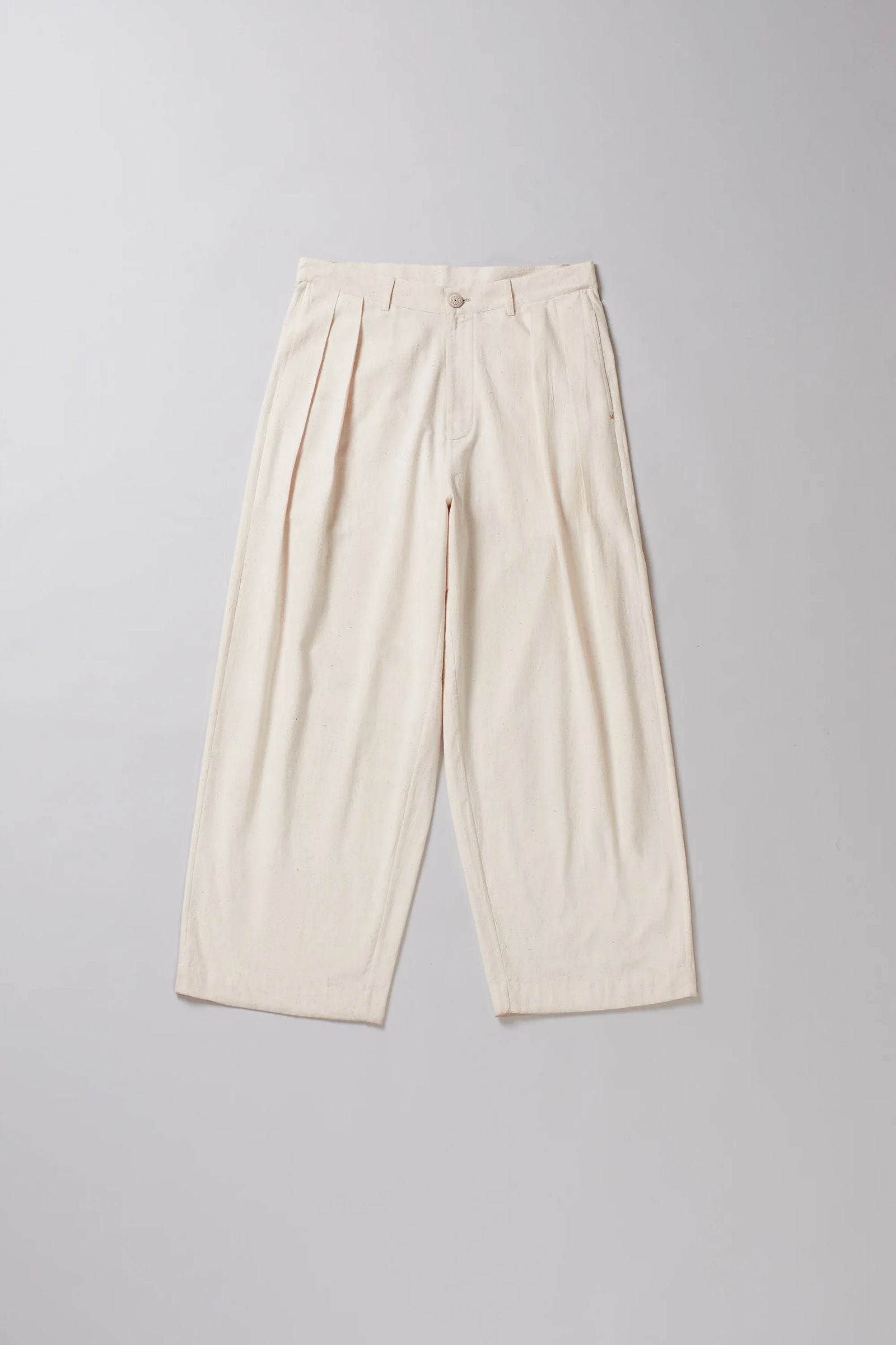 Cotton Pleated Trouser In