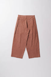 Rust Wide Pleated Pants