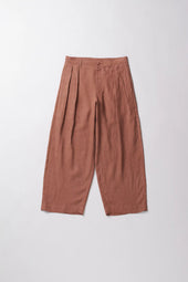 Orange Rust Wide Pleated Pants