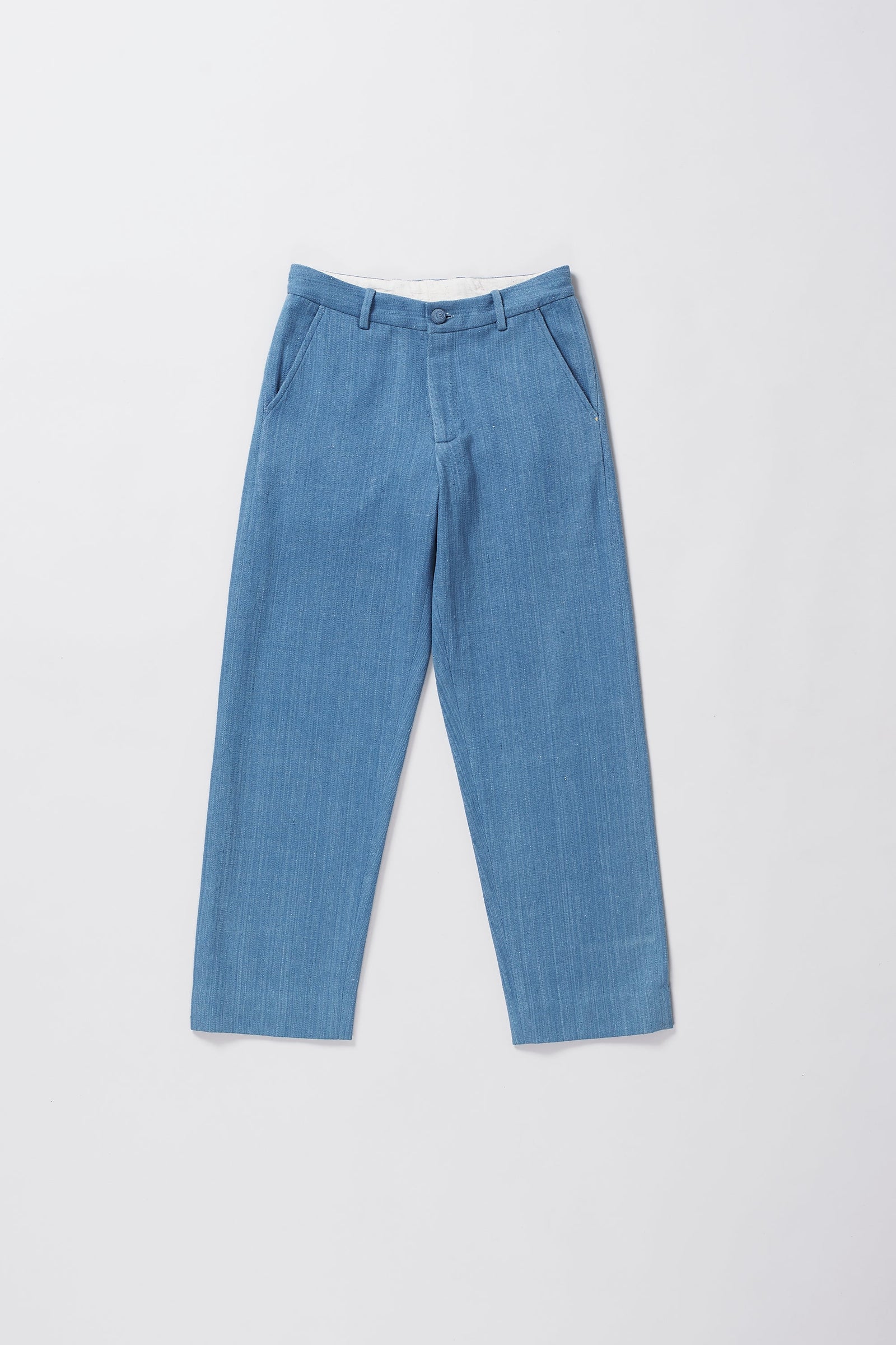 LIGHT INDIGO HANDSPUN DENIM COTTON PANT