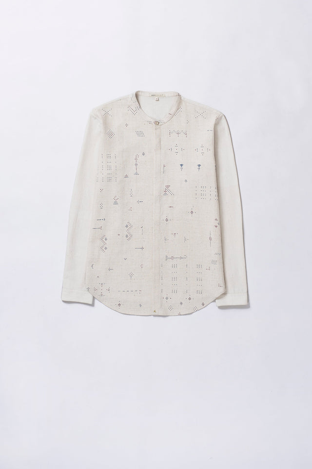 Ecru Men Shirt in Fine Cotton