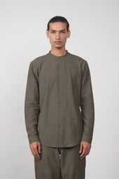 Ash Grey Collar Shirt