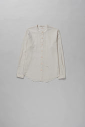 Ecru Band Collar Shirt