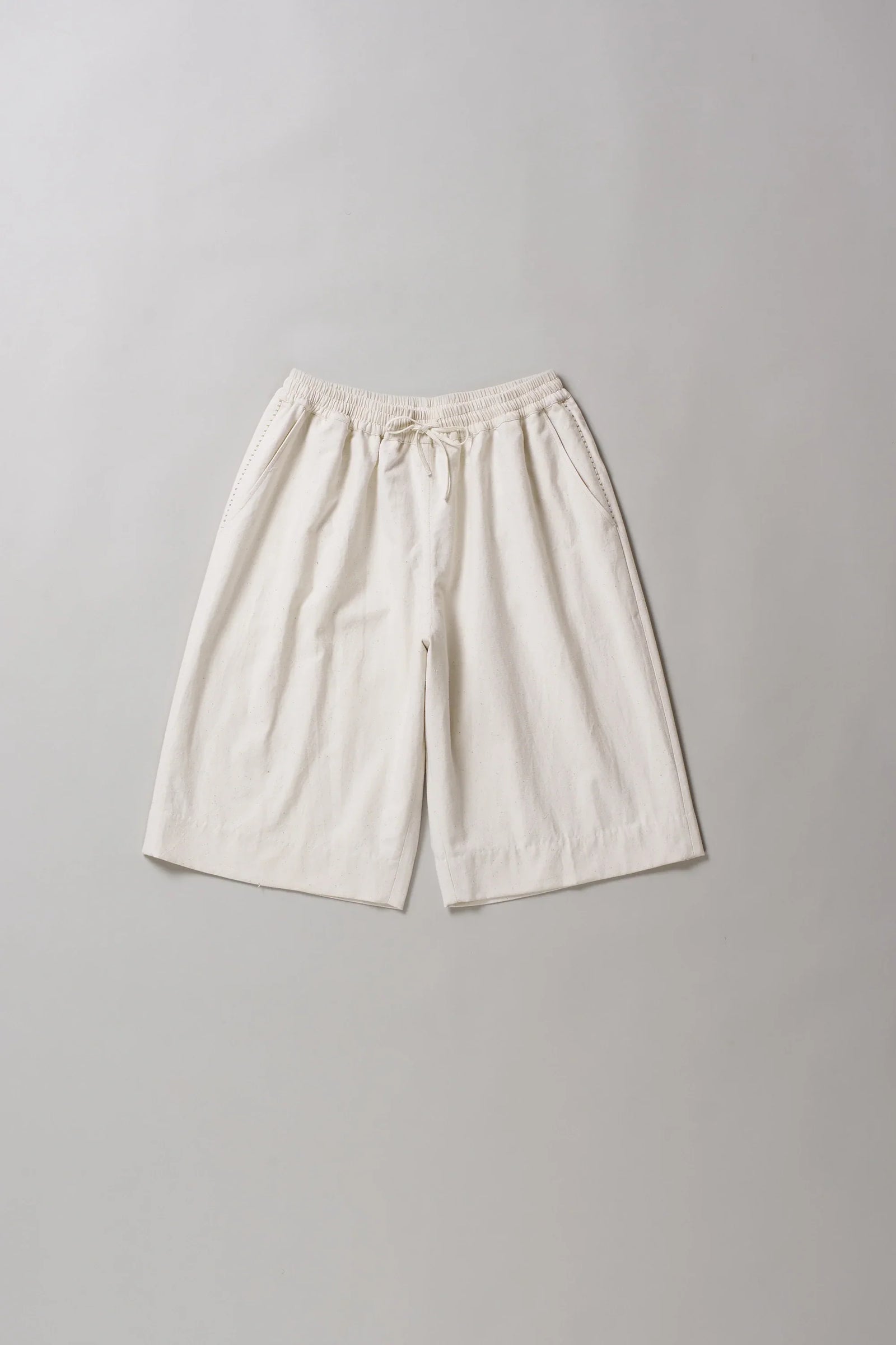 Handspun Unisex Shorts in Ecru