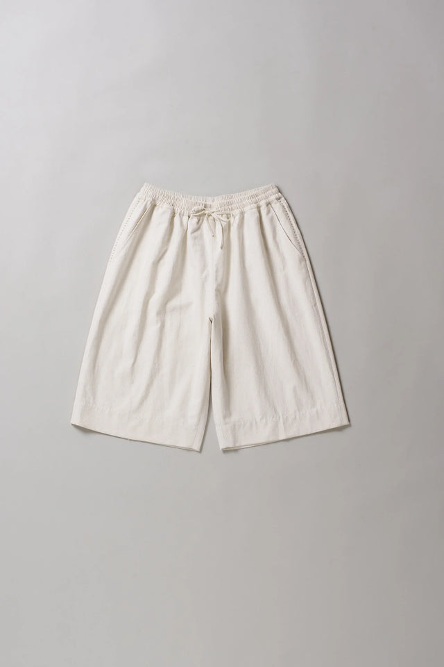 Handspun Unisex Shorts in Ecru