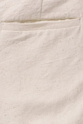 Ecru Wide Leg Organic Cotton Trousers