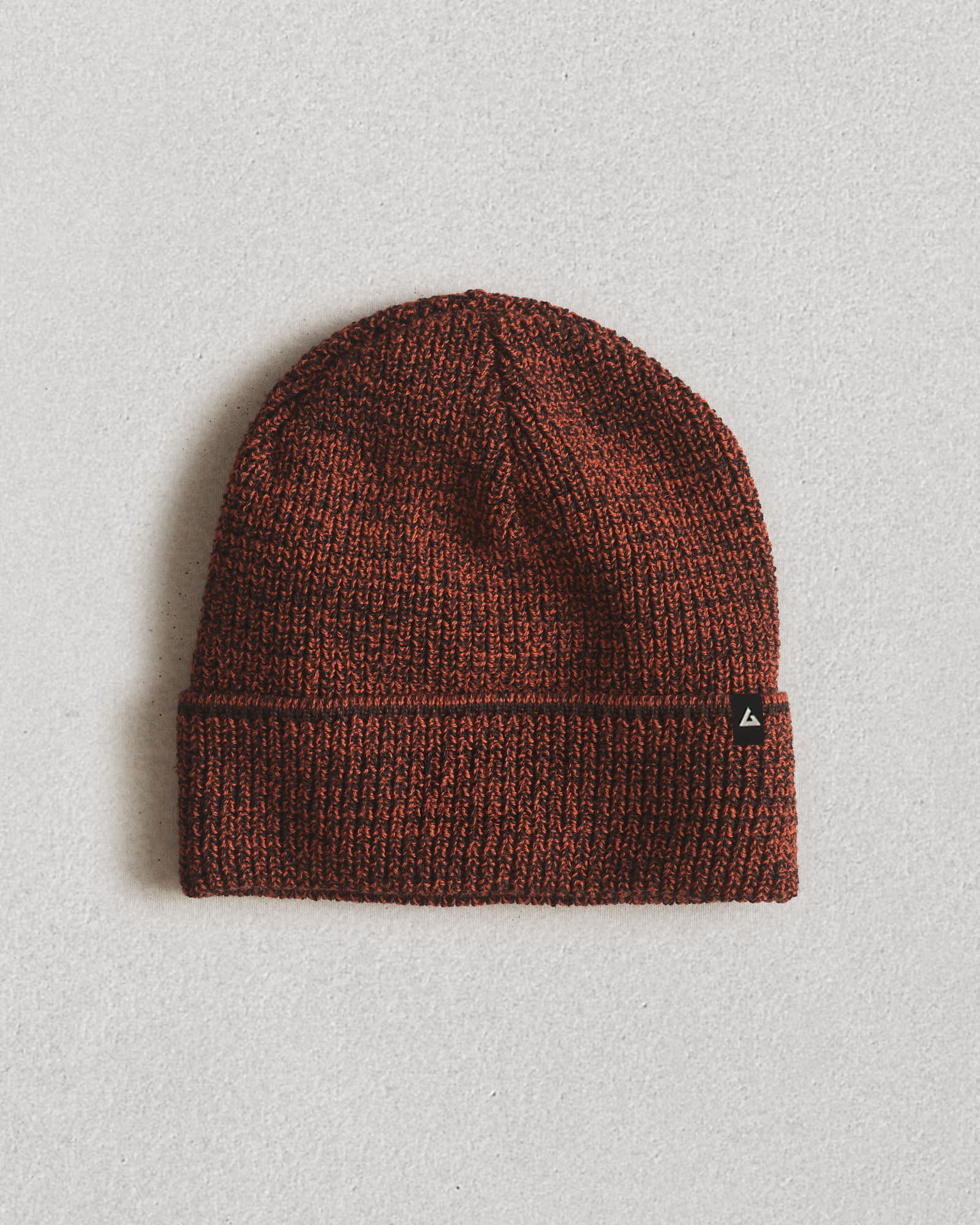 Cuffed Marled Merino Wool Beanie Marled Black