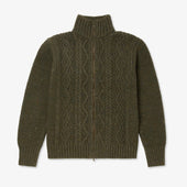 Cashmere Aran Zip Jacket