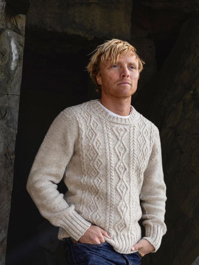 100% Cashmere Aran Sweater