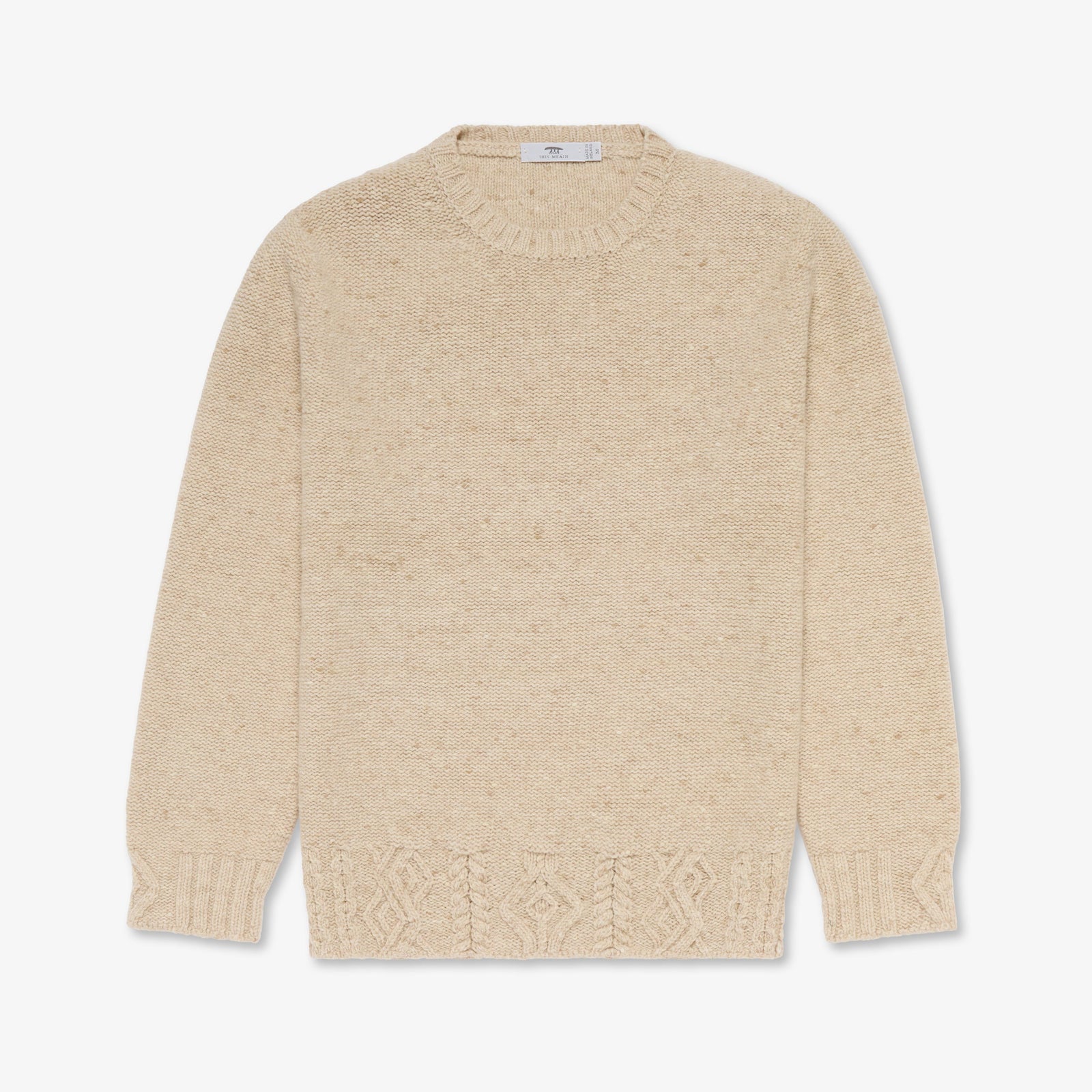 Cashmere Aran Rib Crew Neck