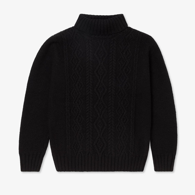 Cashmere Aran Turtle Neck