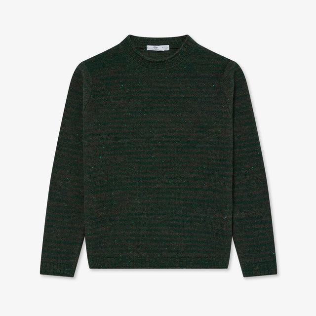Cashmere Varied Stripe Mock Neck