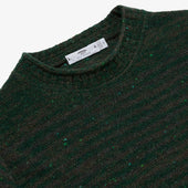 Cashmere Varied Stripe Mock Neck