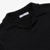 Textured Buttonless Polo