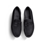 180 Loafer [Men Black grained calf leather & black nubuck & black boxcalf]