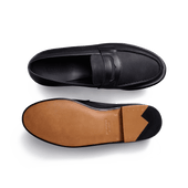 180 Loafer [Men Black grained calf leather & black nubuck & black boxcalf]