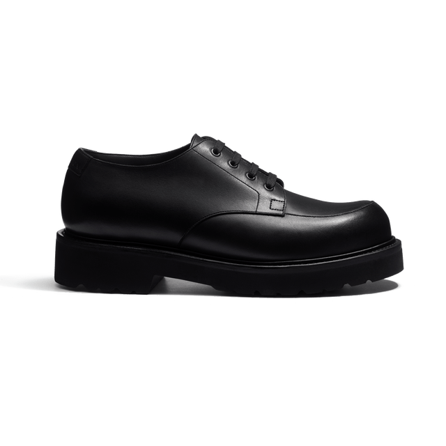 Weston & Sons Derby with laces [Black soft calfskin]