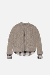 Fitted Layered Cardigan