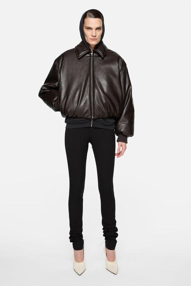 Coated bomber jacket