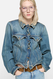 Wavy denim jacket